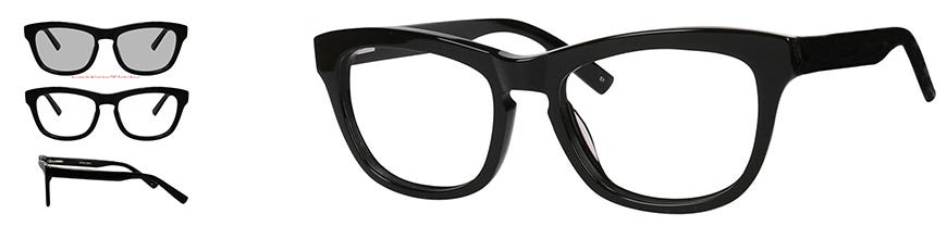 Bold Black Eyeglasses Frame