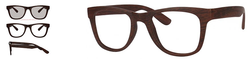 Wayfarer Eyeglasses Wooden Frame