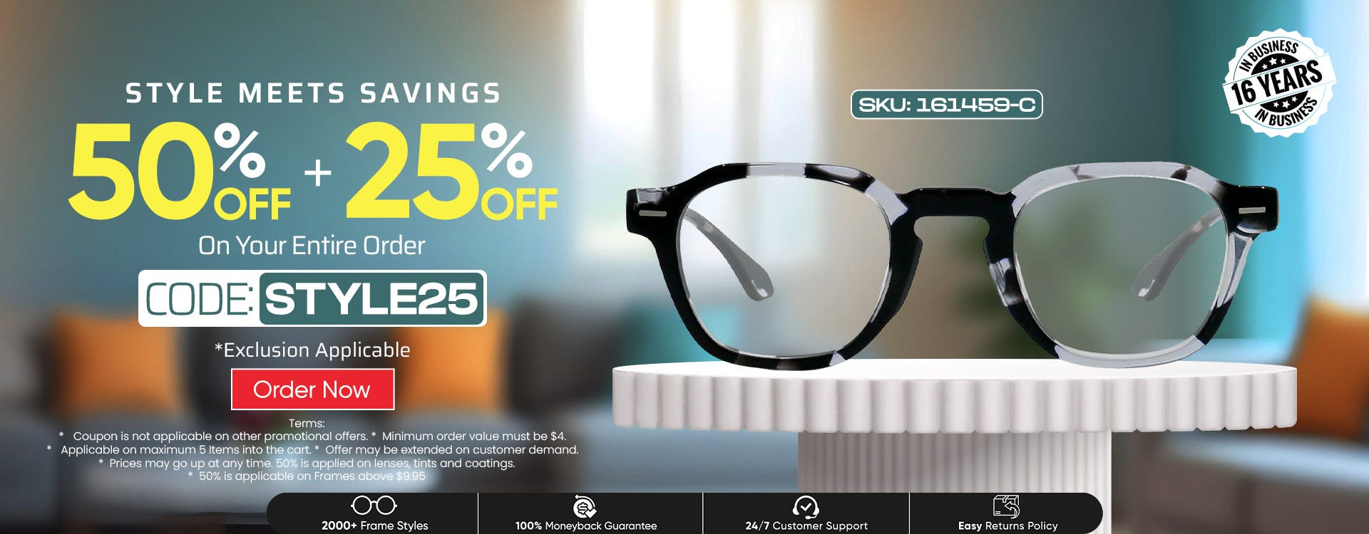 50% OFF + 25% OFF On The Entire Order CODE: STYLE25