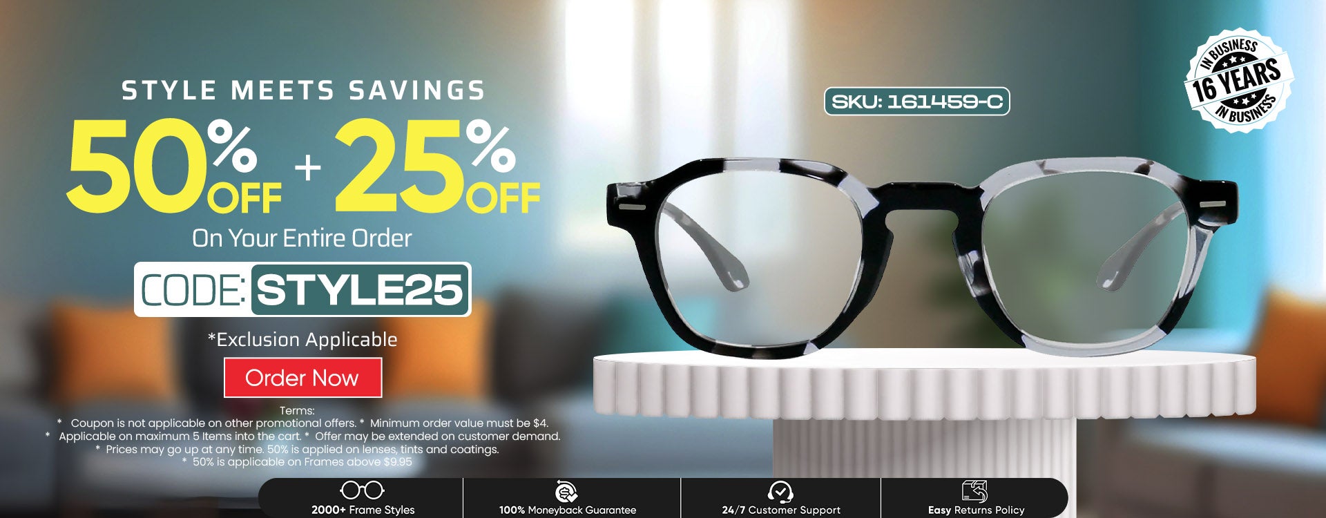 50% OFF + 25% OFF On The Entire Order CODE: STYLE25