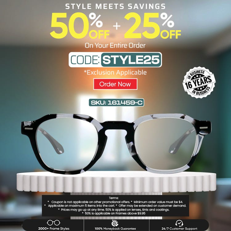 50% OFF + 25% OFF On The Entire Order CODE: STYLE25