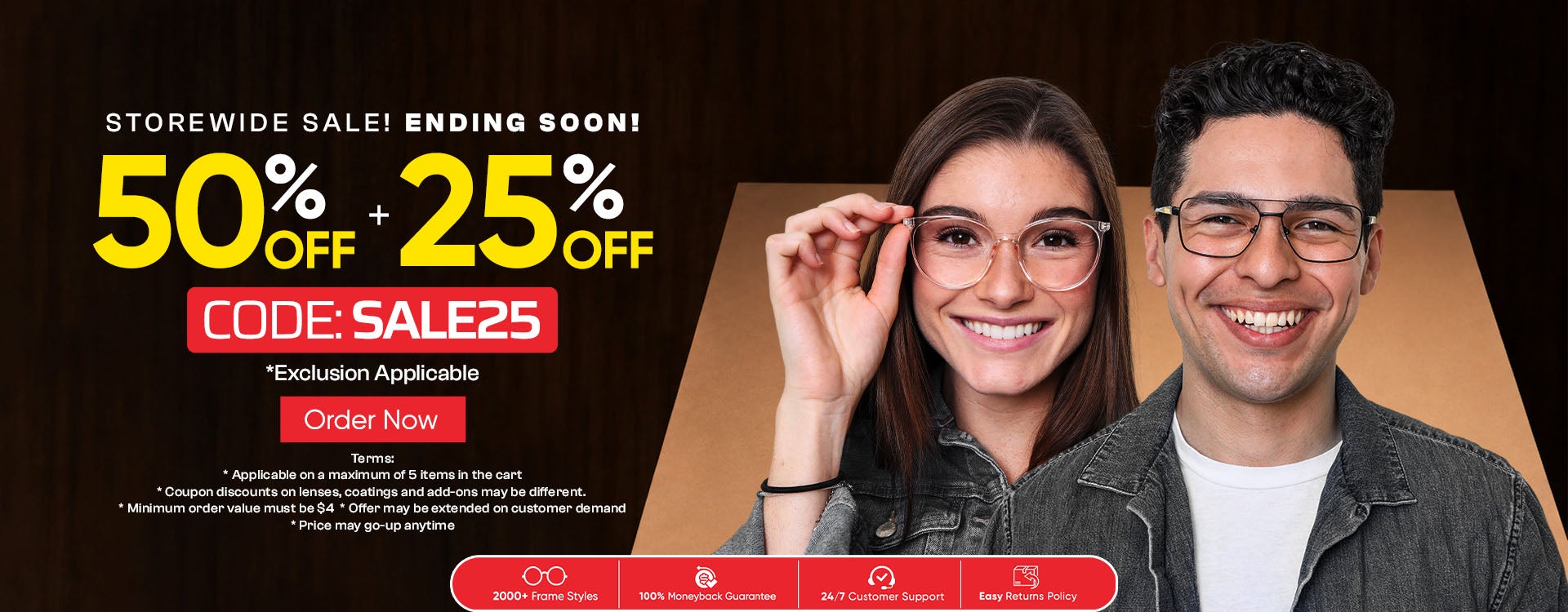 50% OFF + 25% OFF On The Entire Order CODE: SALE25